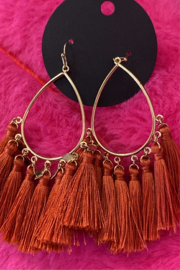 Orange Fringe Earrings!