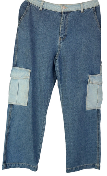 Dark & Light Blue Cargo Jeans!