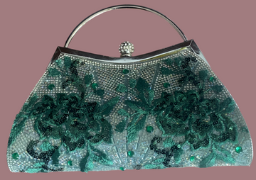 Custom Silver & Green Handbag