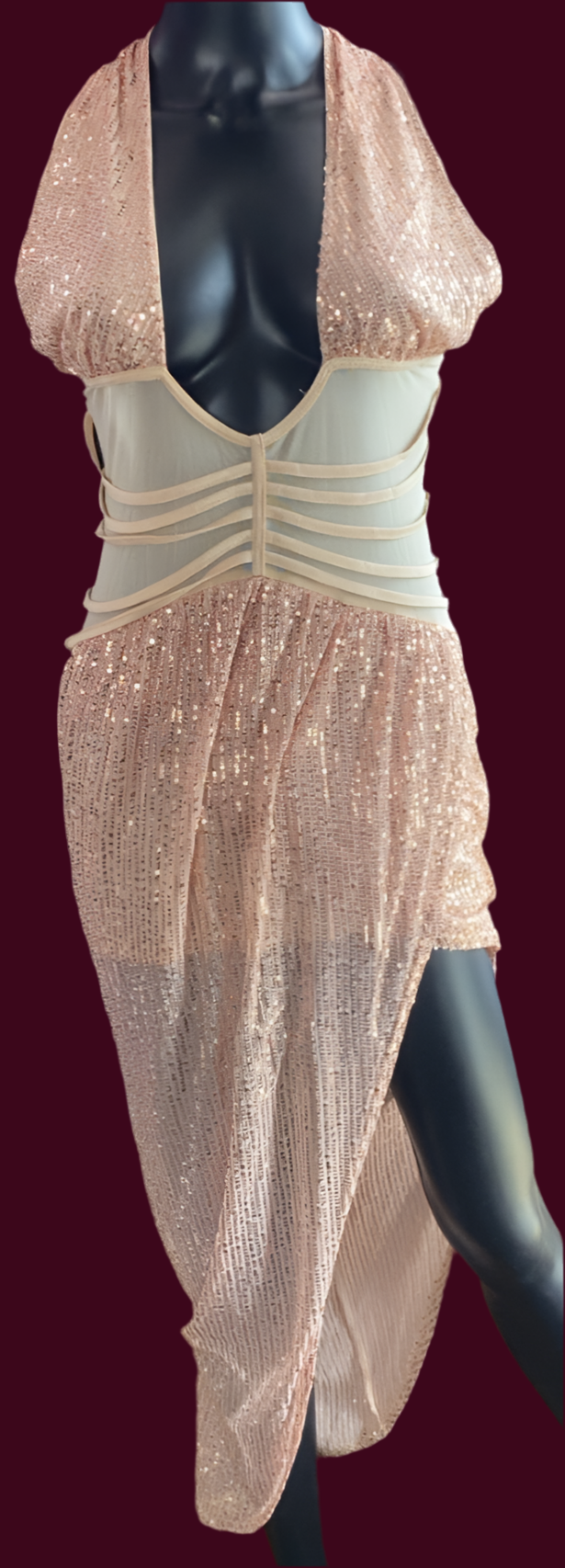 Sexy Rose Gold Showstopper Dress