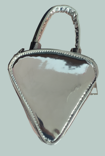 Sliver Triangle Crossbody/ Clutch Purse