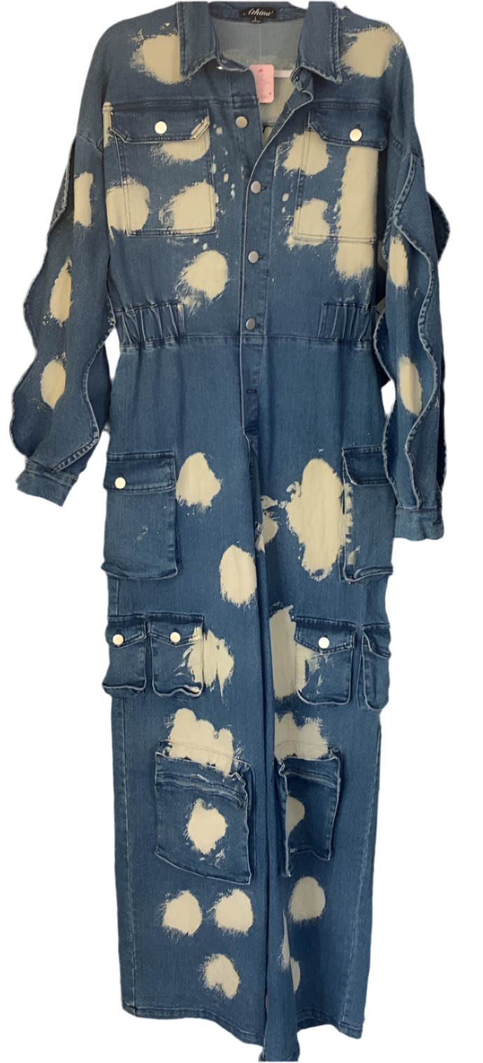 Bleach Blue Jean Jumpsuit
