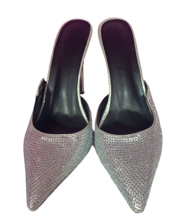 Sexy Silver Rhinestone Heels