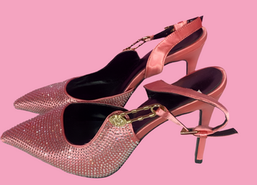 Sexy Pink Rhinestone Heels