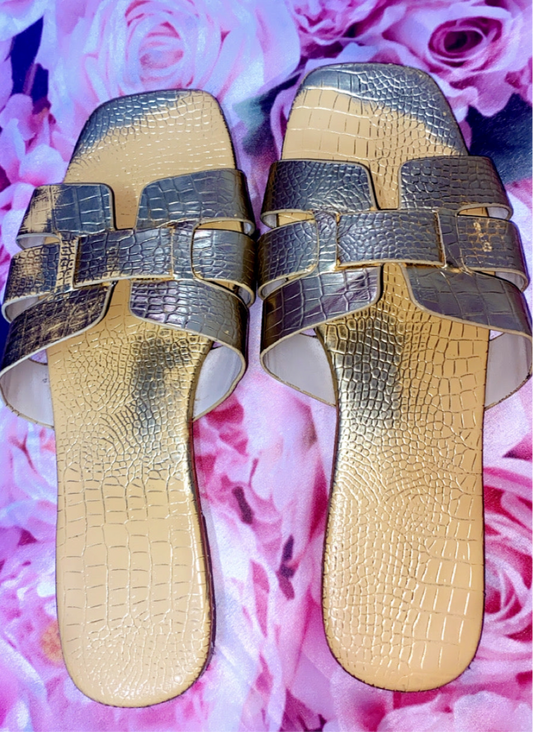 Sheer Gold Sandals!