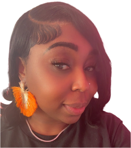 Orange Sun Earrings