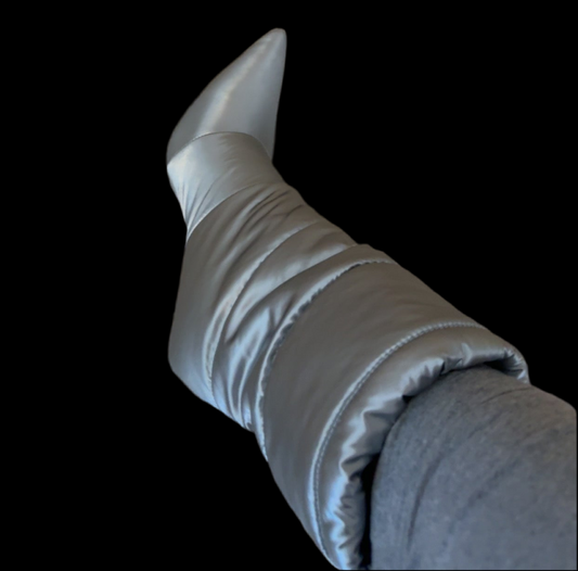 Silver Puffer Boots!