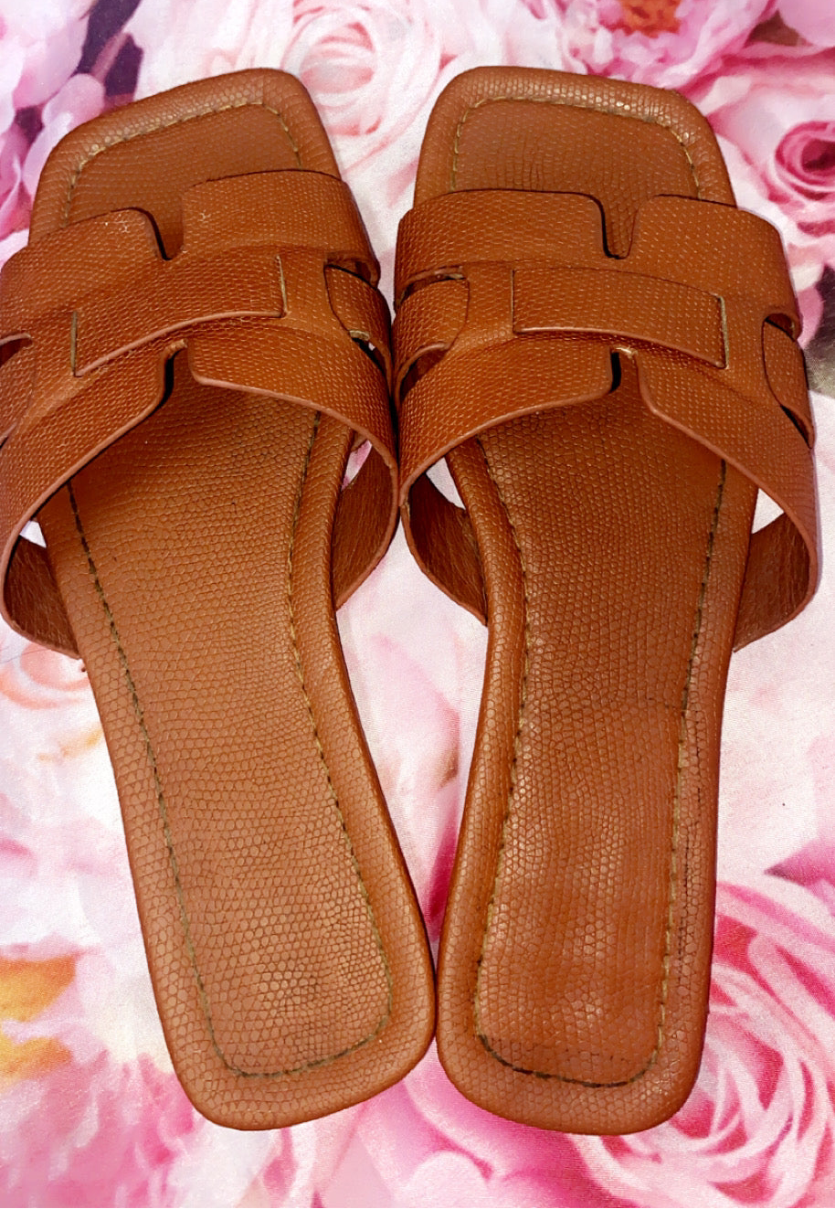 Brown Slip On Sandals!