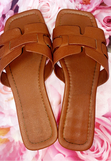 Brown Slip On Sandals!