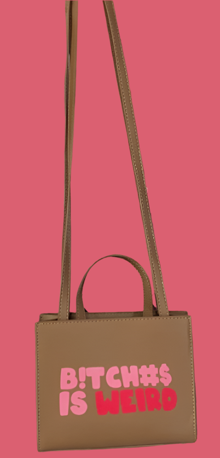 B* is Weird Brown Crossbody Purse