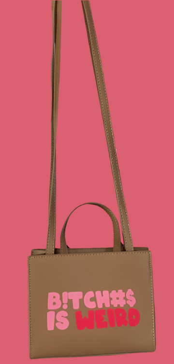 B* is Weird Brown Crossbody Purse