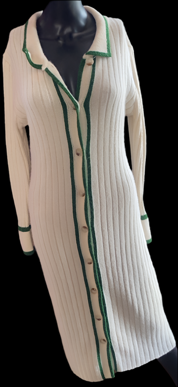 Sexy Button Up Collar Dress