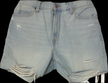 Cut Up Light Denim Shorts!