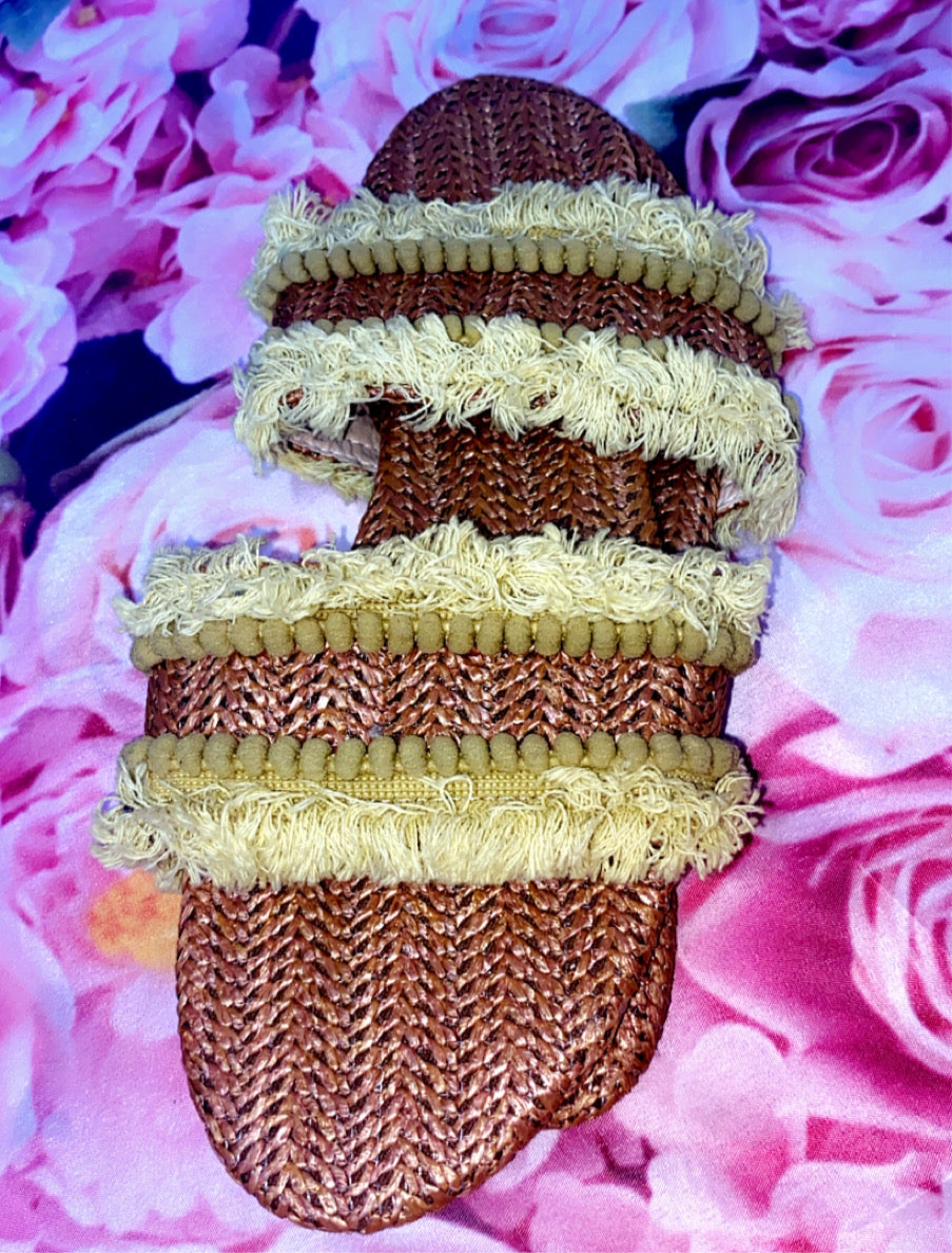 Brown Slide On Sandals!