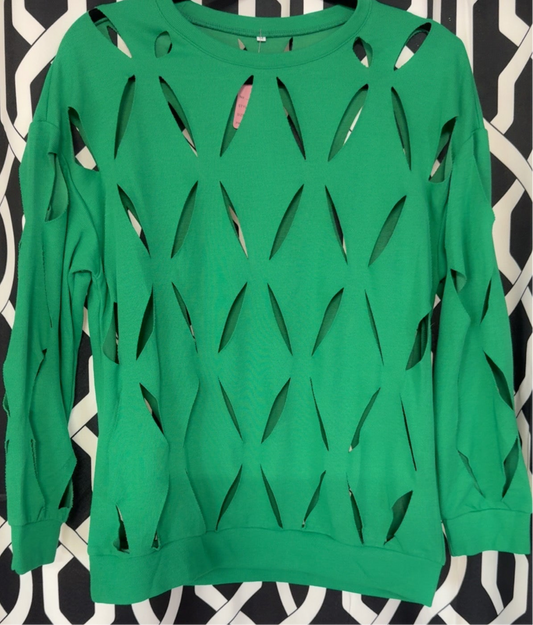 Slashed Long Sleeve Top!