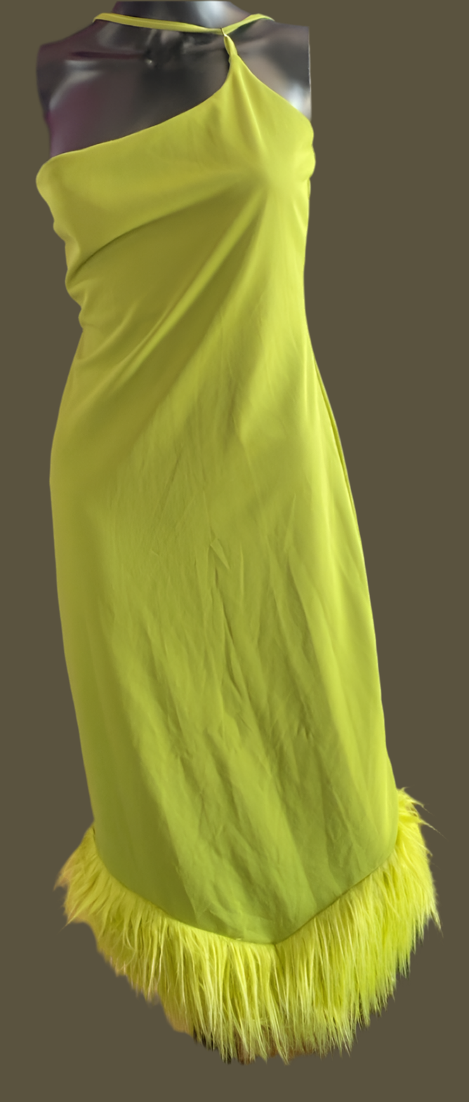 Sexy Green Fur Dress