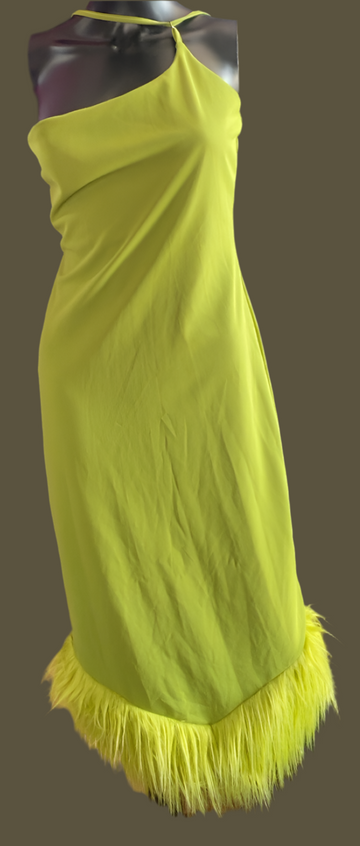 Sexy Green Fur Dress