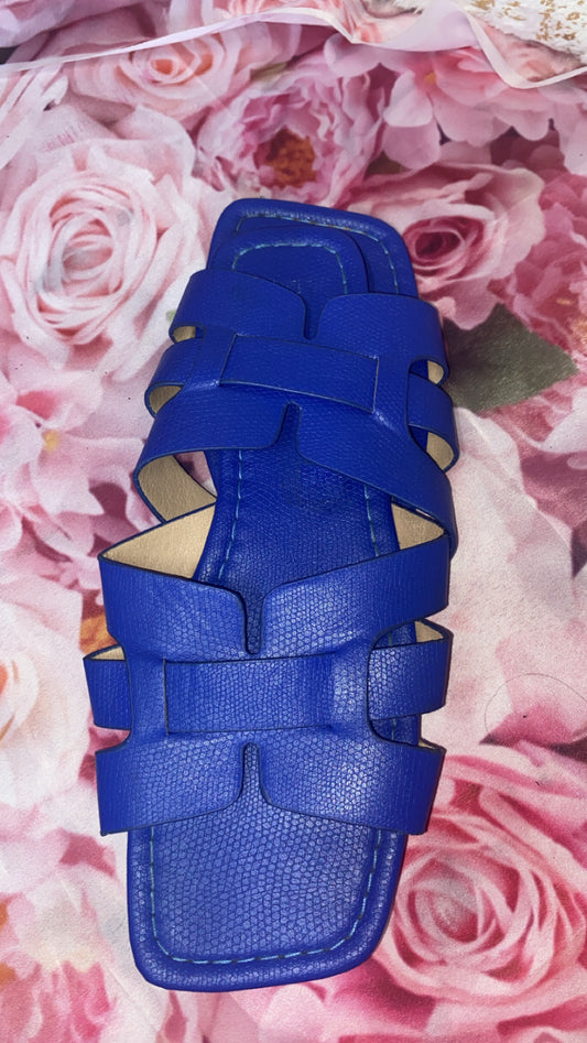 Blue Slip On Sandals!
