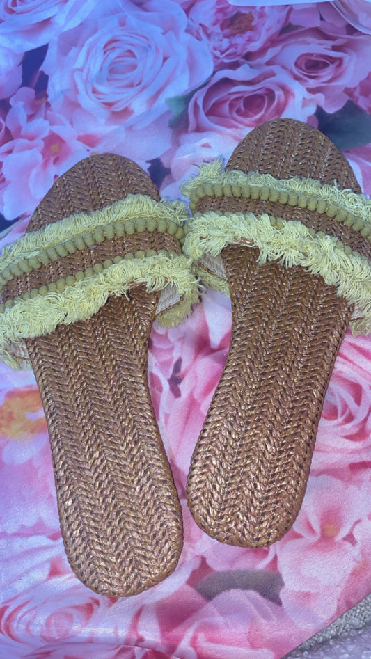 Brown Slide On Sandals!
