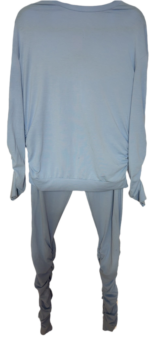 Light Sky Blue Two Piece Set