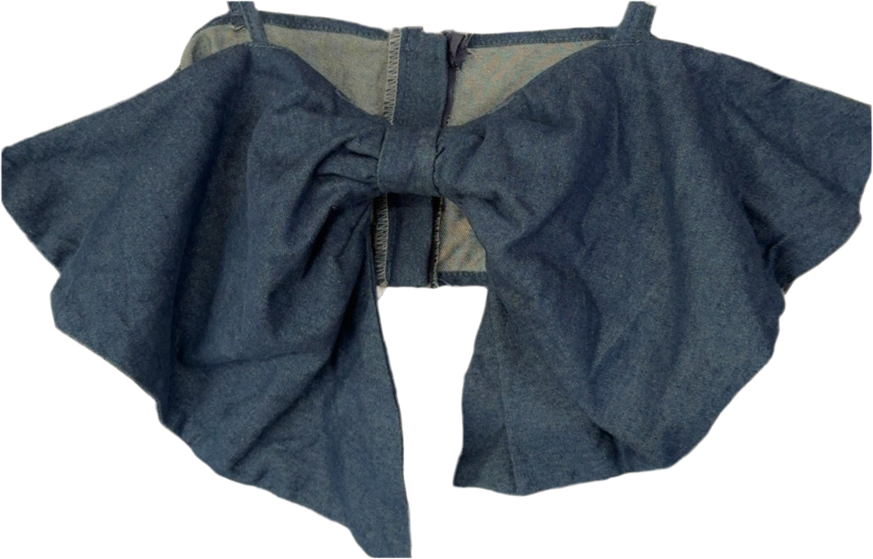 Denim Bow Top!