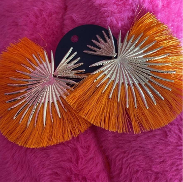 Orange Sun Earrings