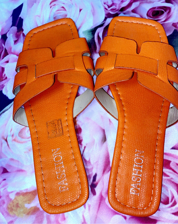 Orange Slip On Sandals!