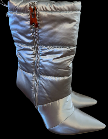 Silver Puffer Boots!