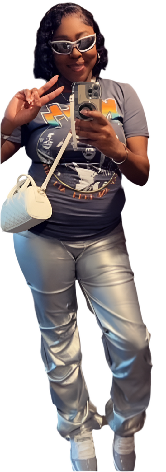 Silver Scrunch Pants!