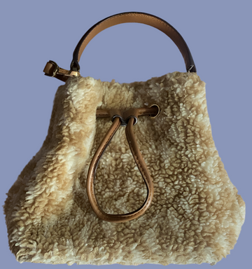 Brown Fur MK Handbag