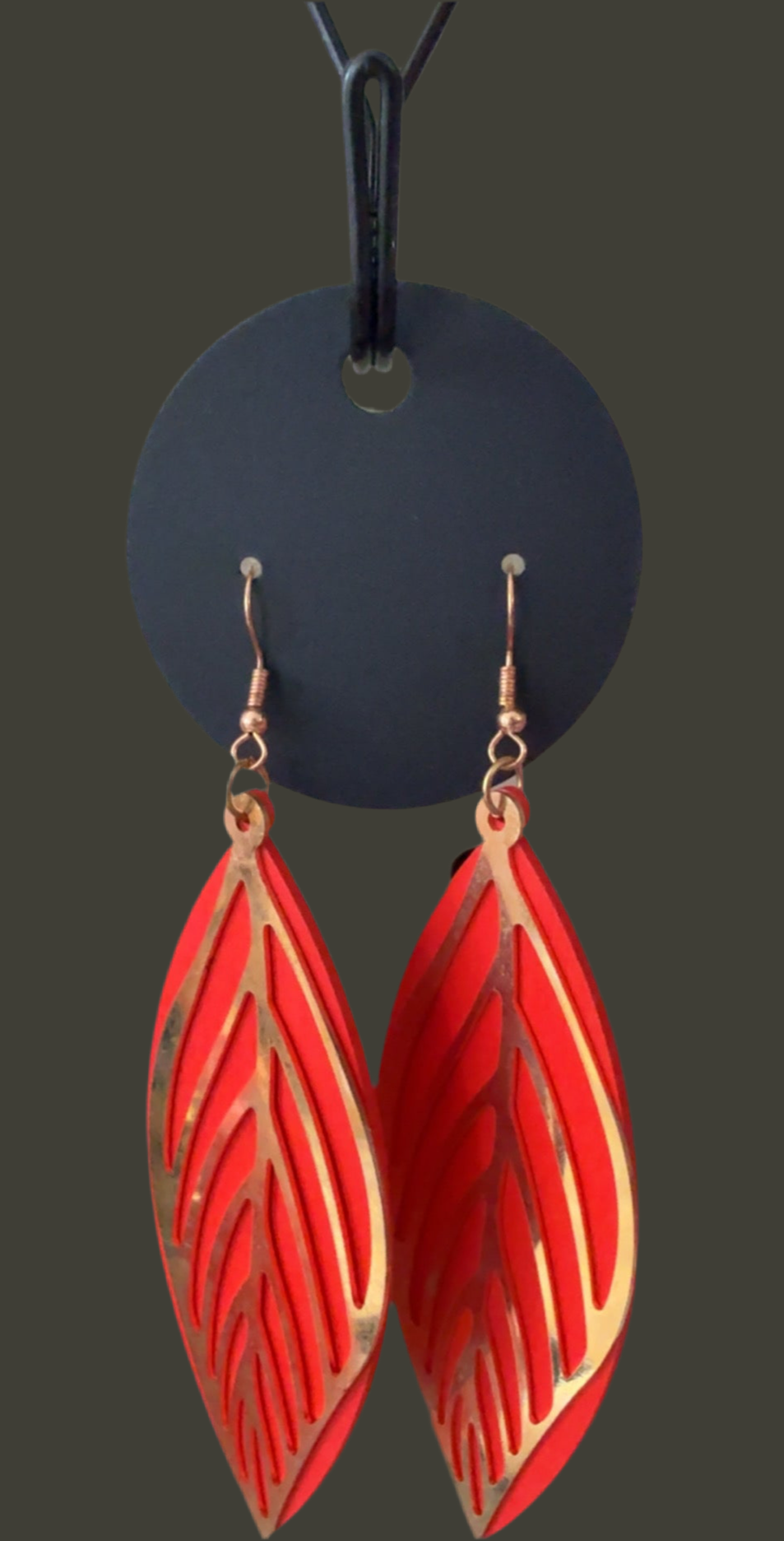 Red Leaf Earrings
